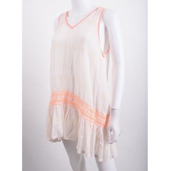 Free People Run With Me sleeveless dress in ivory combo, size L, EUC - Picture 5 of 8